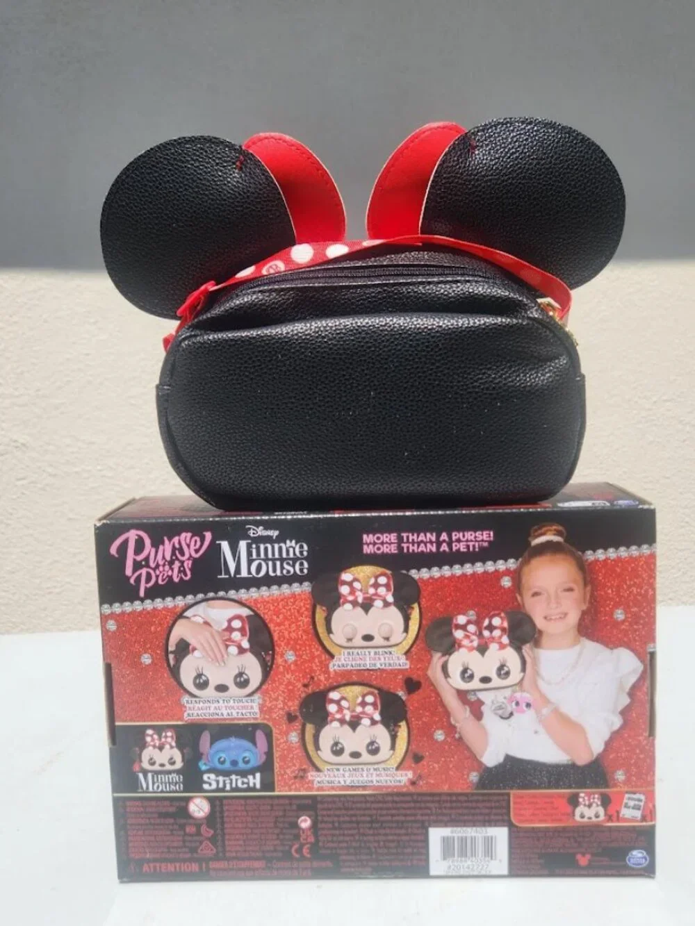 NEW Disney Minnie Mouse Purse Pets Interactive Toy Plush Shoulder Bag Crossbody